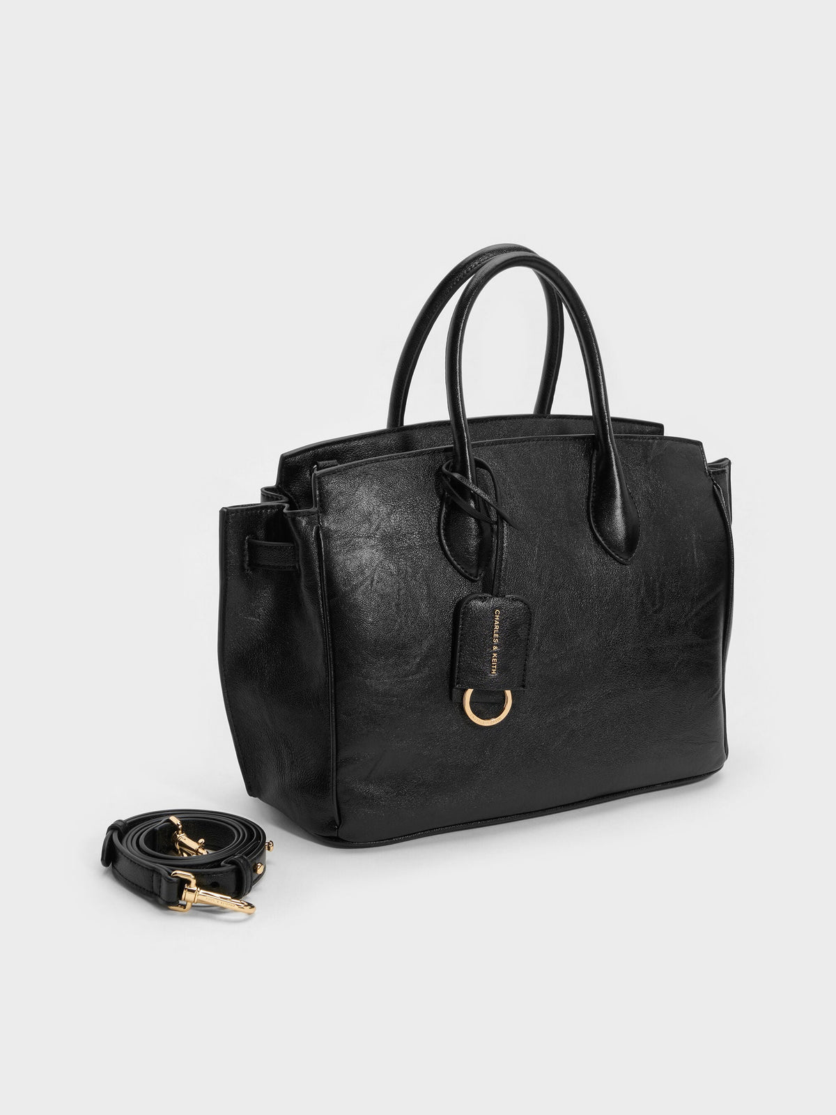 CHARLES & KEITH Featured / Large Ginevra Tote Bag - Black