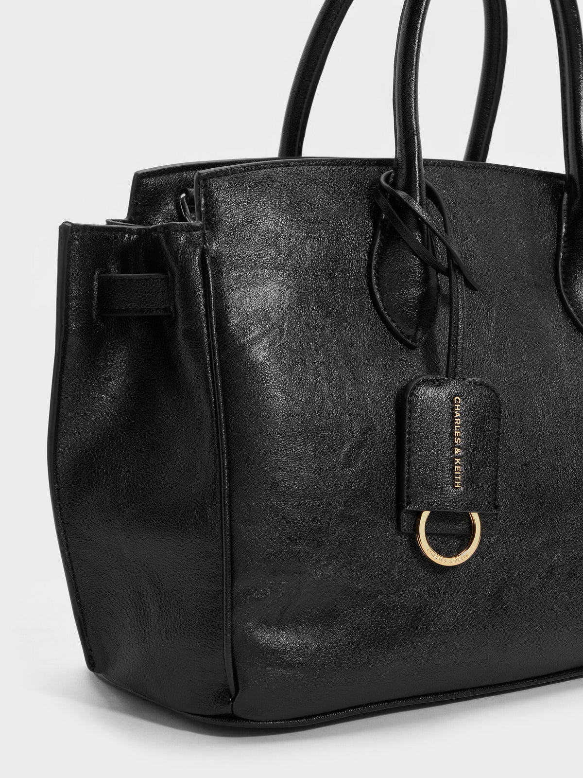 CHARLES & KEITH Featured / Large Ginevra Tote Bag - Black