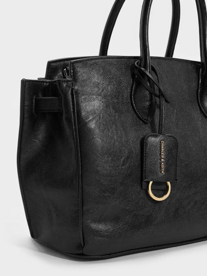 CHARLES & KEITH Featured / Large Ginevra Tote Bag - Black