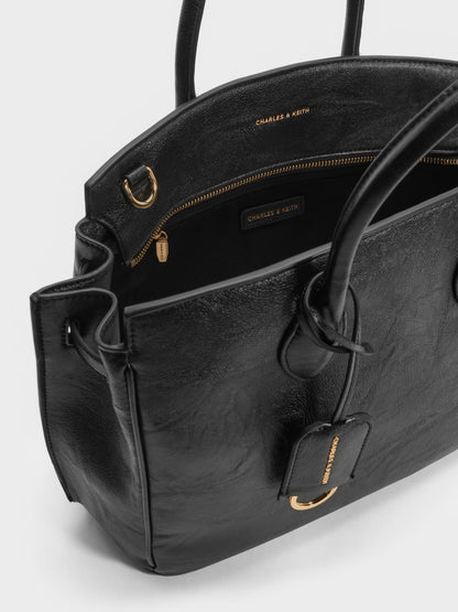 CHARLES & KEITH Featured / Large Ginevra Tote Bag - Black