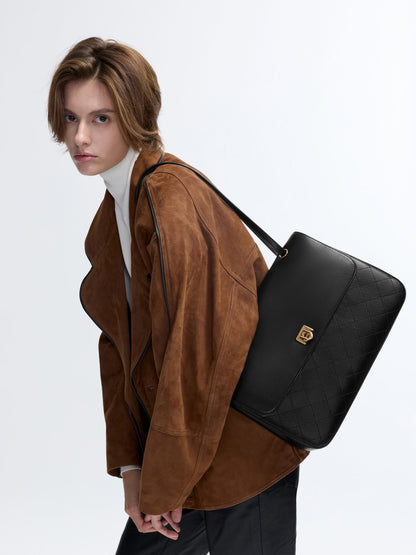 CHARLES & KEITH Everyday / Connie Quilted Shoulder Bag - Black