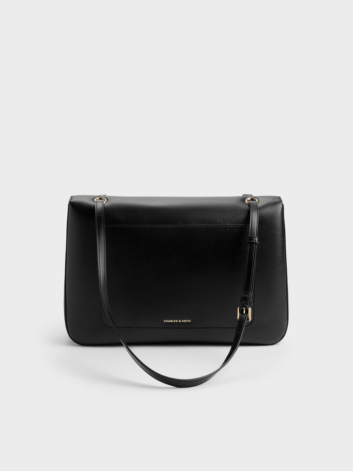 CHARLES & KEITH Everyday / Connie Quilted Shoulder Bag - Black
