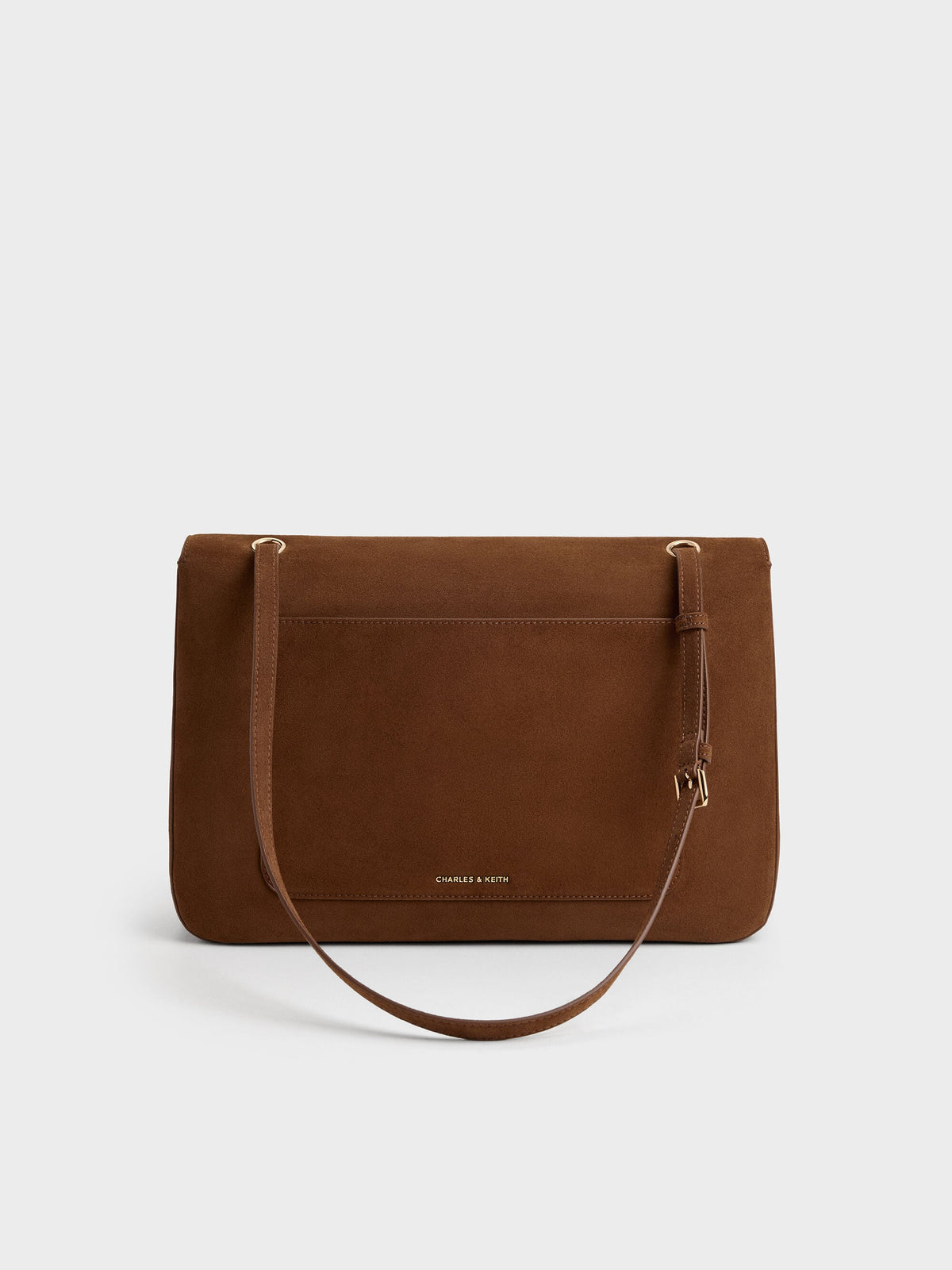 CHARLES & KEITH Popular / Connie Quilted Shoulder Bag - Pecan Brown