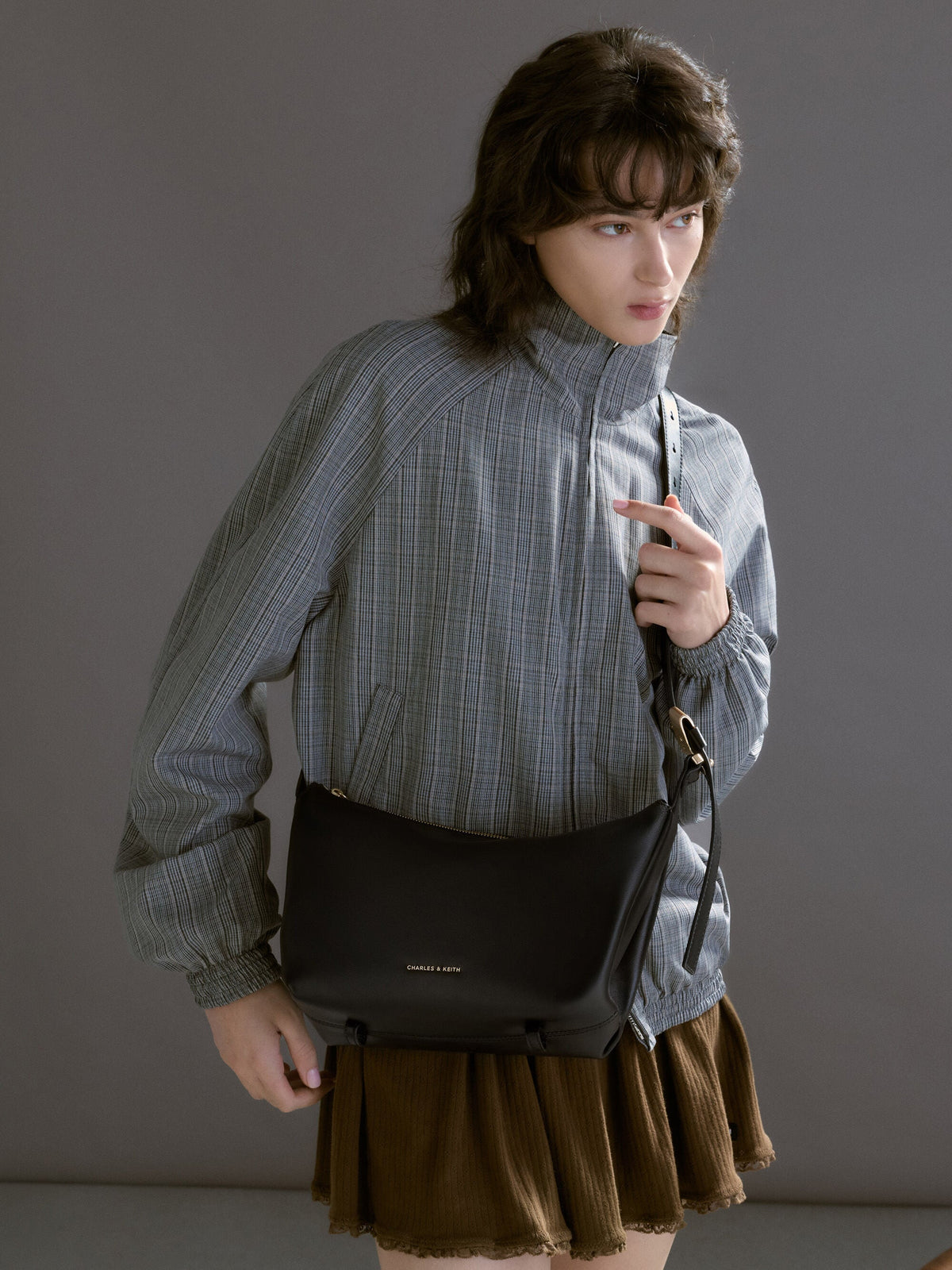 CHARLES & KEITH Sale / Zephyr Hobo Bag - Black