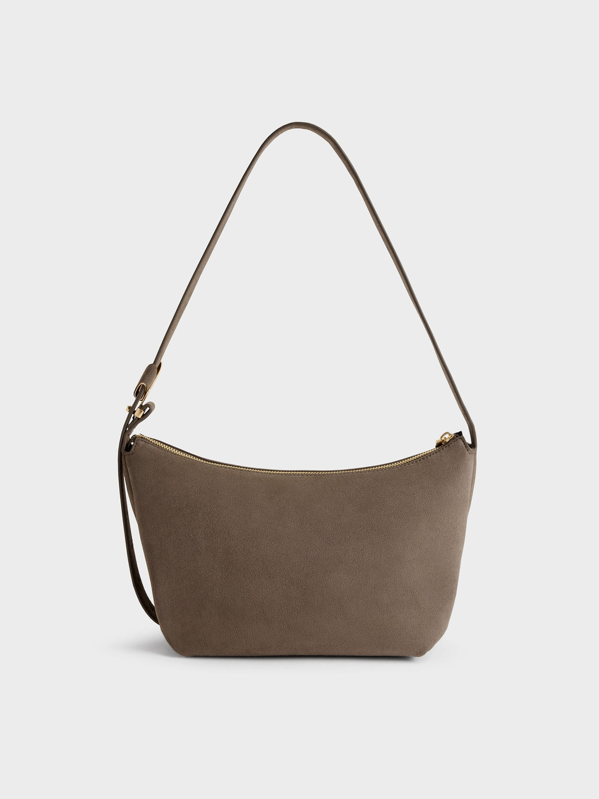 CHARLES & KEITH Essential / Zephyr Hobo Bag - Stone Grey