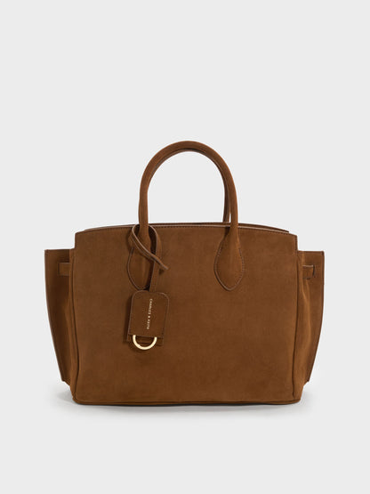 CHARLES & KEITH Exclusive / Large Ginevra Tote Bag - Pecan Brown