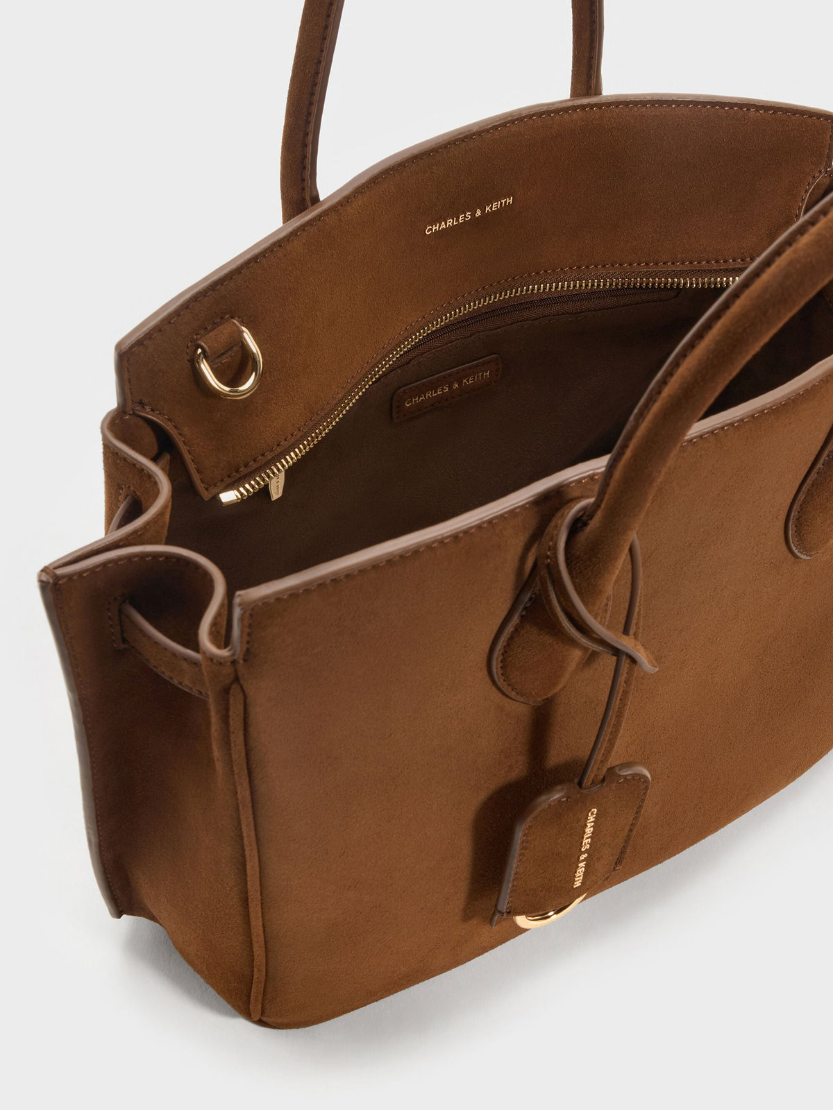 CHARLES & KEITH Exclusive / Large Ginevra Tote Bag - Pecan Brown