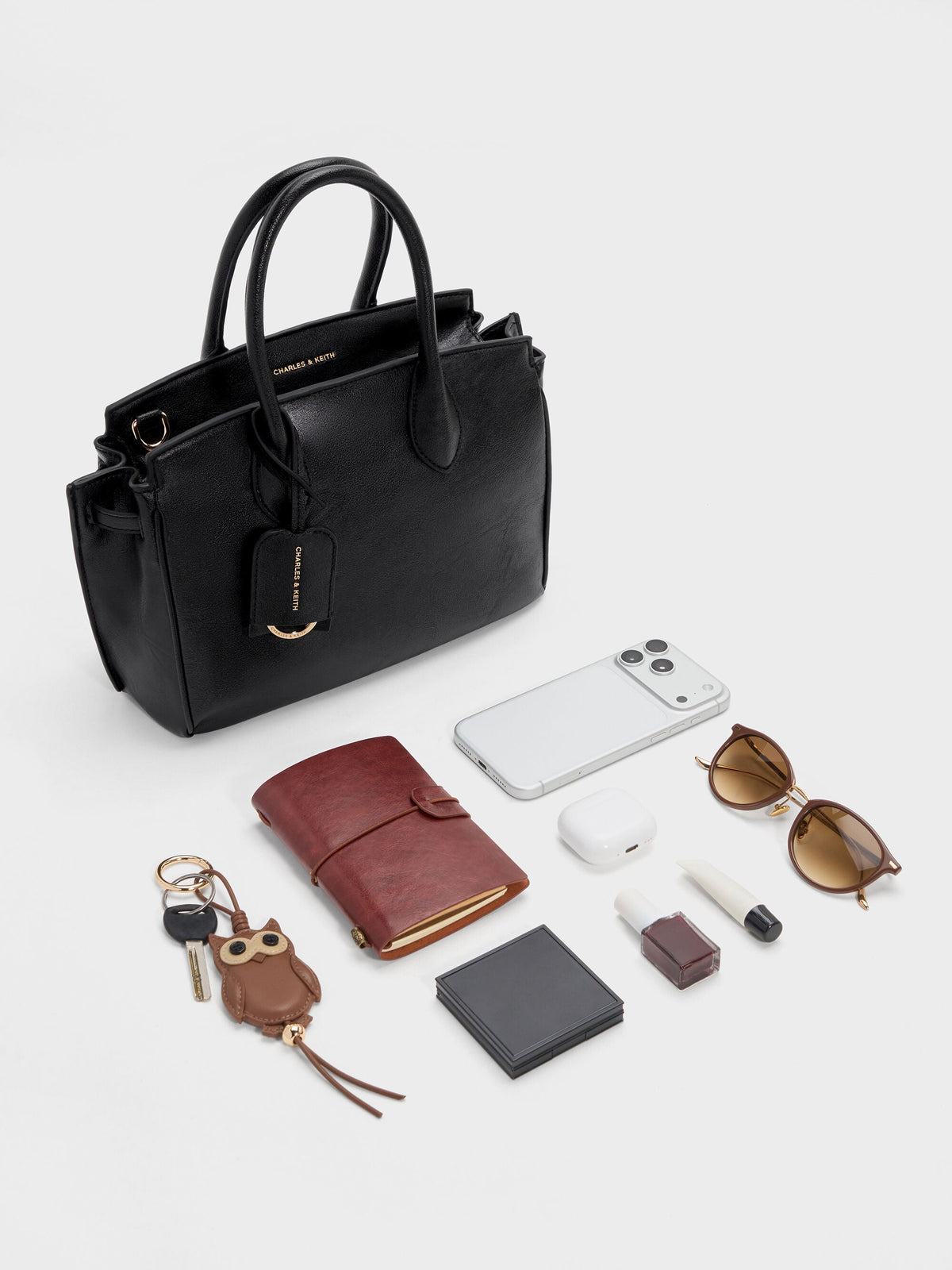 CHARLES & KEITH Featured / Ginevra Tote Bag - Black