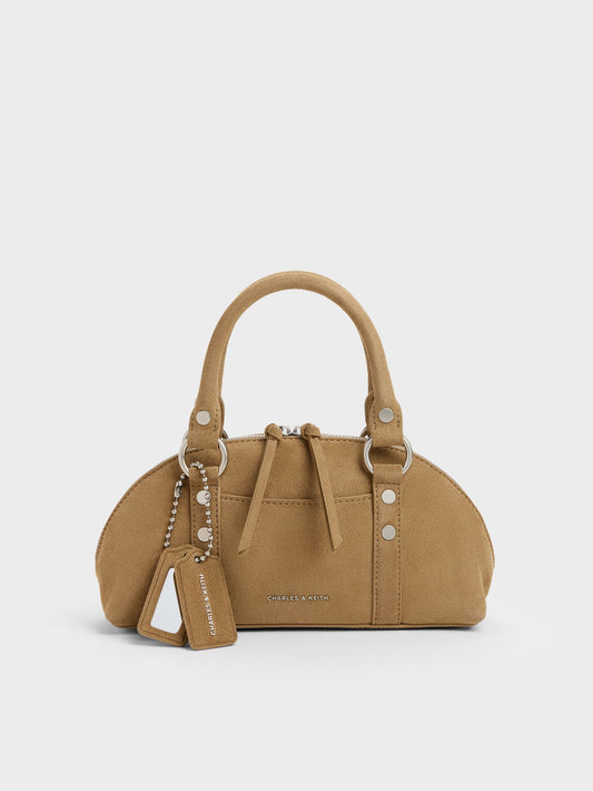 CHARLES & KEITH Featured / Tatiana Studded Bowling Bag - Sand