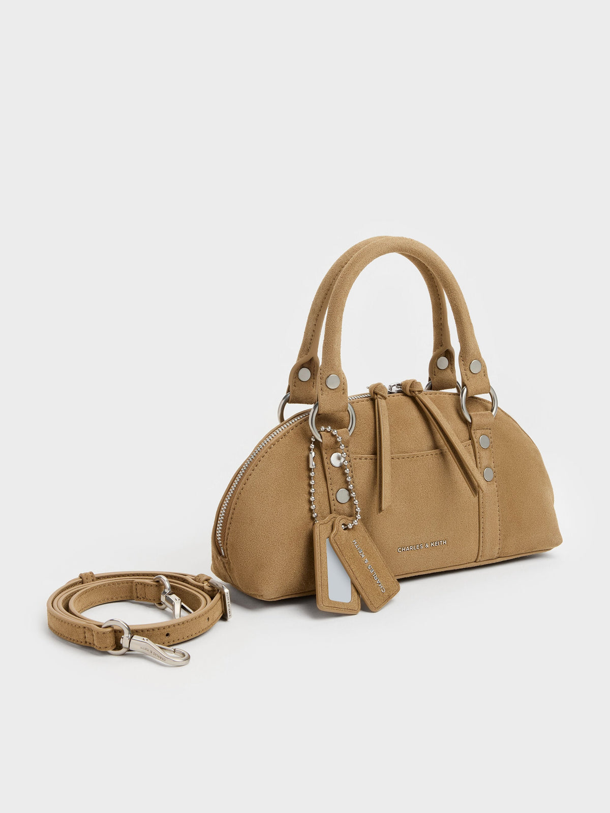 CHARLES & KEITH Featured / Tatiana Studded Bowling Bag - Sand