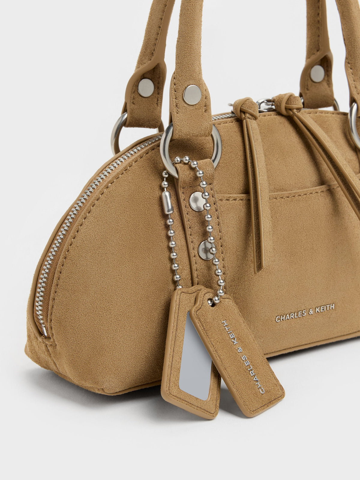 CHARLES & KEITH Featured / Tatiana Studded Bowling Bag - Sand