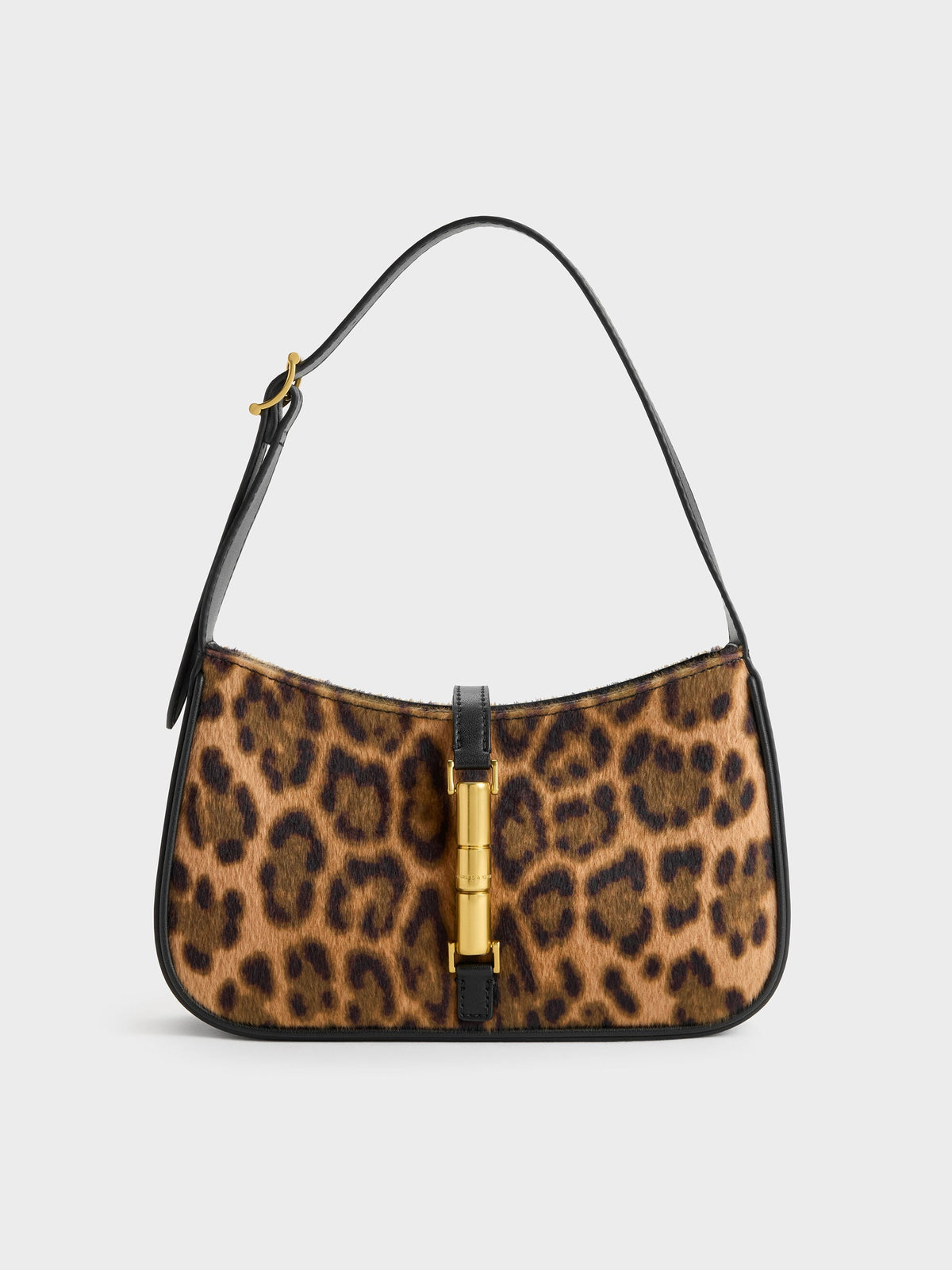 CHARLES & KEITH Value / Cesia Leopard-Print Metallic-Accent Shoulder Bag - Multi