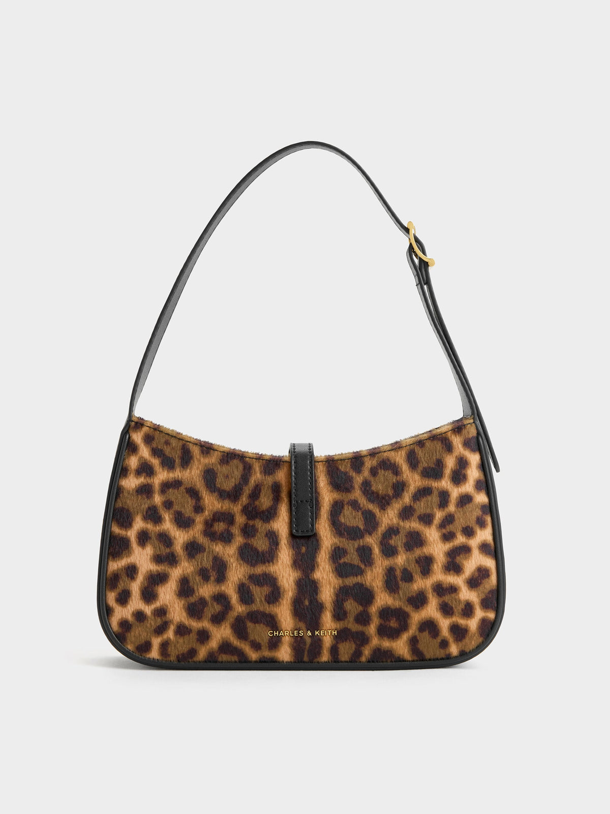 CHARLES & KEITH Value / Cesia Leopard-Print Metallic-Accent Shoulder Bag - Multi