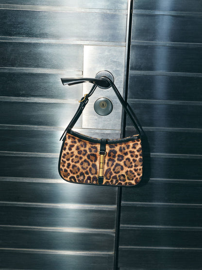 CHARLES & KEITH Value / Cesia Leopard-Print Metallic-Accent Shoulder Bag - Multi