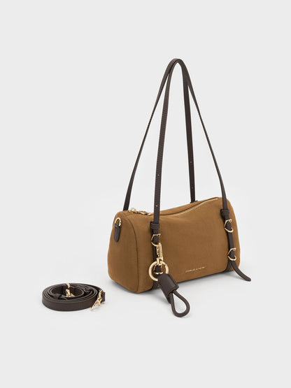 CHARLES & KEITH New / Mini Levy Two-Tone Shoulder Bag - Sahara Sand