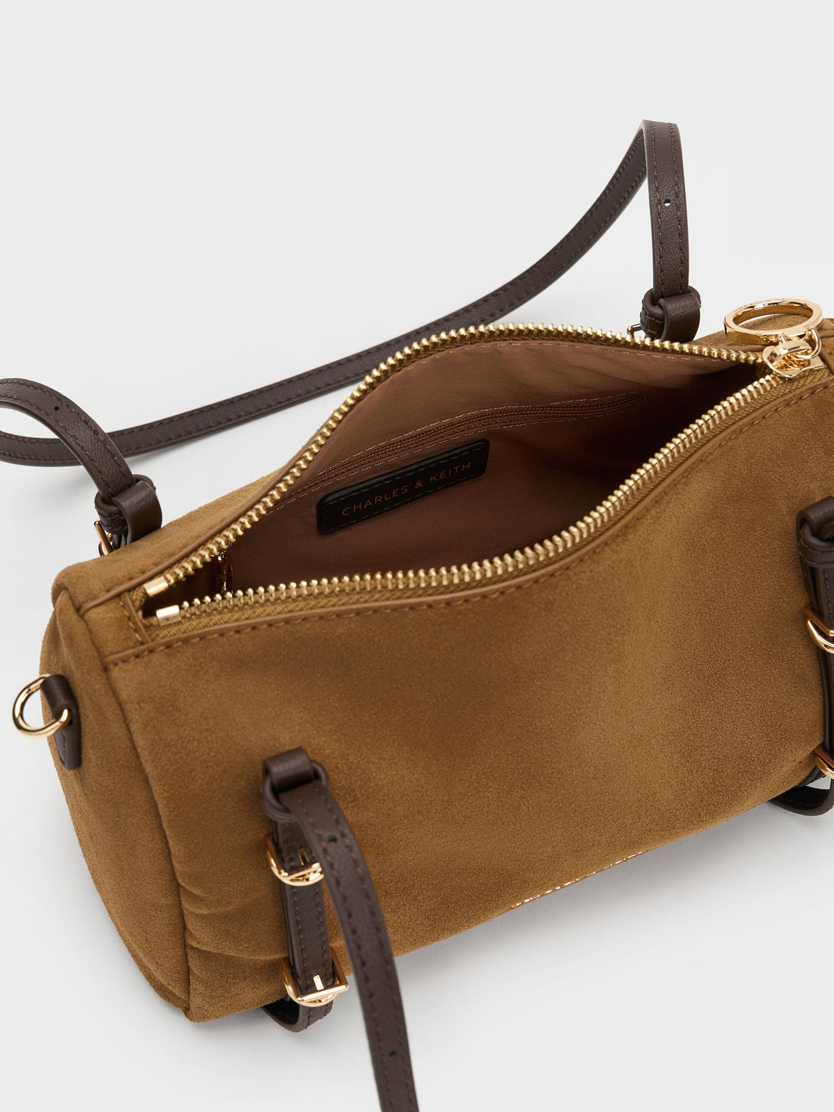 CHARLES & KEITH New / Mini Levy Two-Tone Shoulder Bag - Sahara Sand