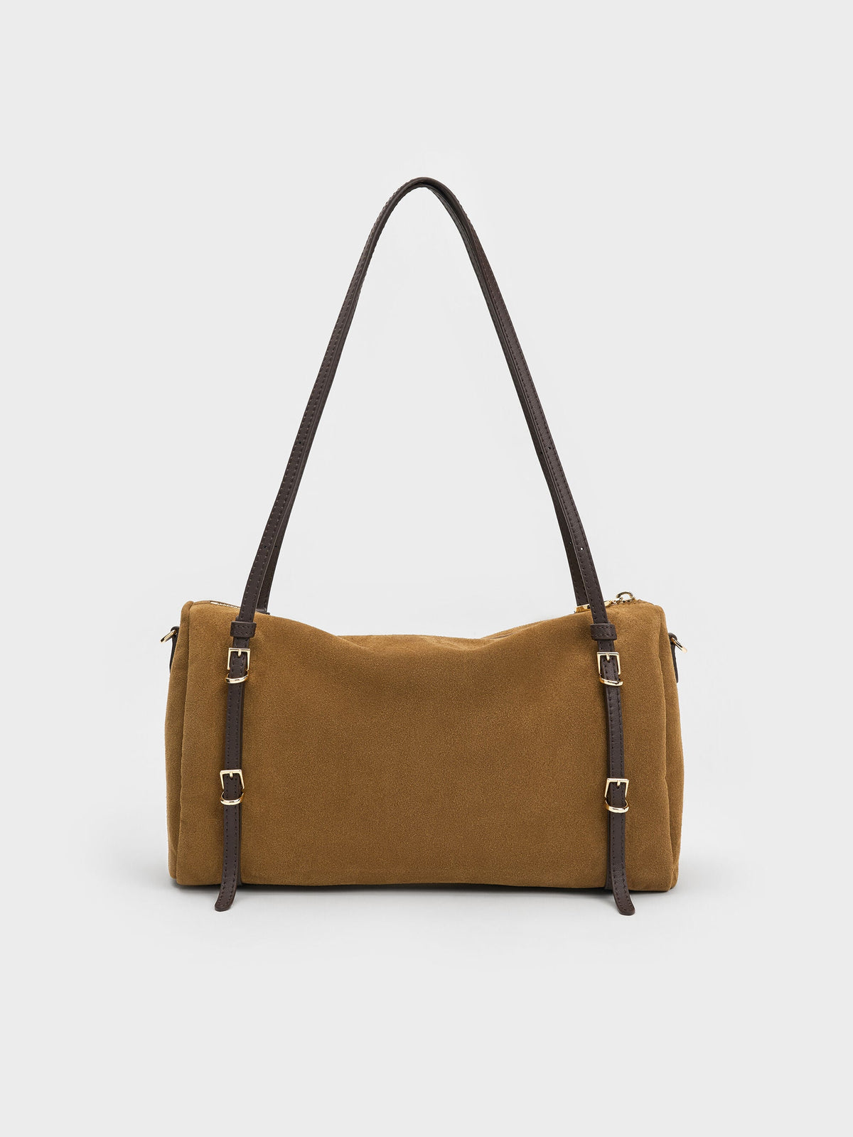 CHARLES & KEITH Classic / Levy Two-Tone Shoulder Bag - Sahara Sand