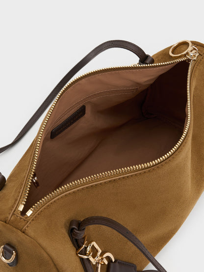 CHARLES & KEITH Classic / Levy Two-Tone Shoulder Bag - Sahara Sand