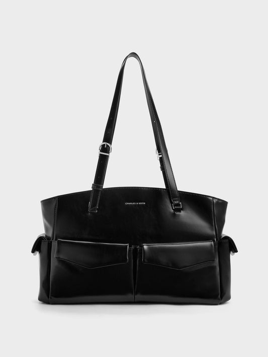 CHARLES & KEITH Exclusive / Rachel Multi-Pocket Tote Bag - Noir