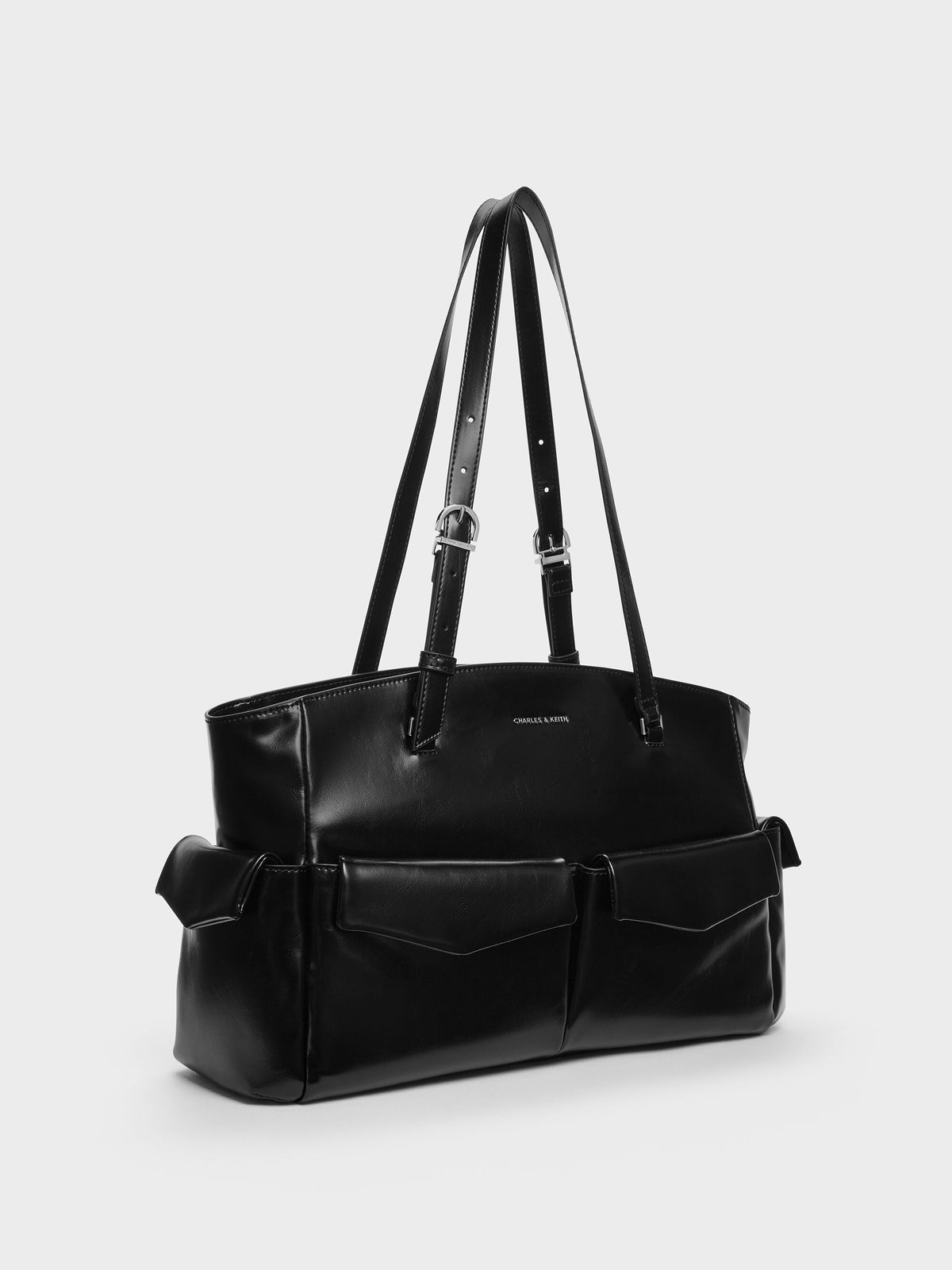 CHARLES & KEITH Exclusive / Rachel Multi-Pocket Tote Bag - Noir