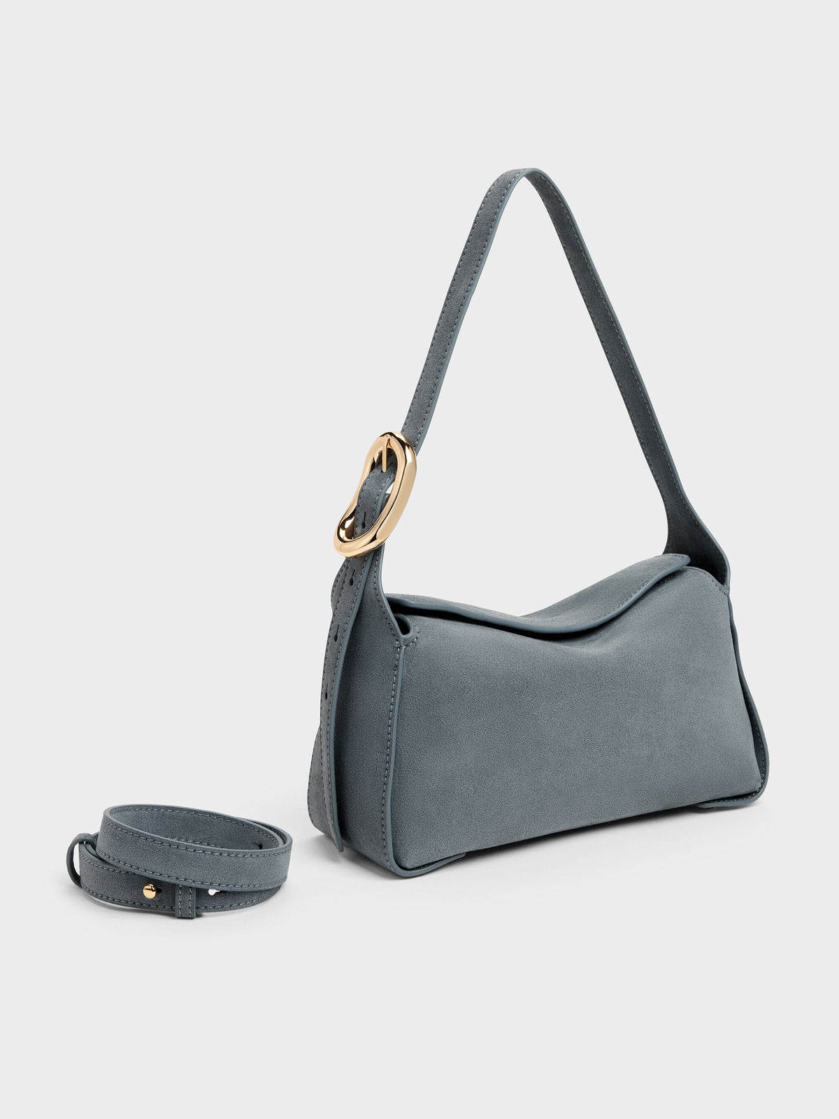 CHARLES & KEITH Premium / Aislin Shoulder Bag - Smoky Blue