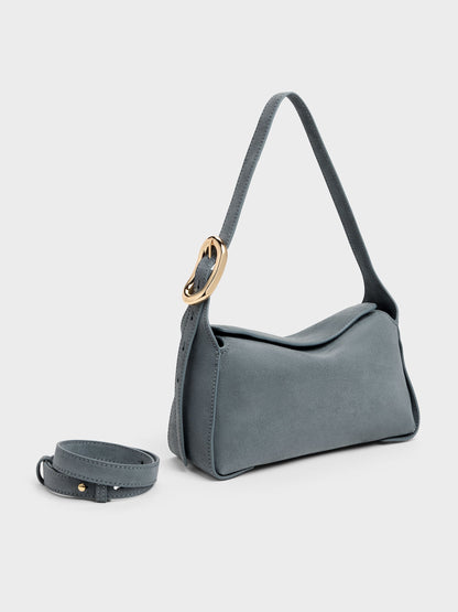 CHARLES & KEITH Premium / Aislin Shoulder Bag - Smoky Blue