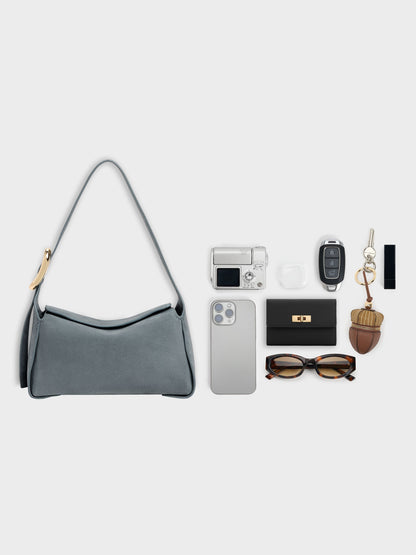 CHARLES & KEITH Premium / Aislin Shoulder Bag - Smoky Blue