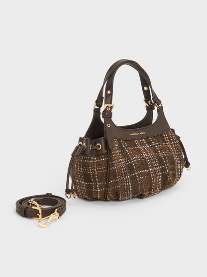 CHARLES & KEITH Discount / Mini Lillith Checkered Drawstring Bucket Bag - Multi