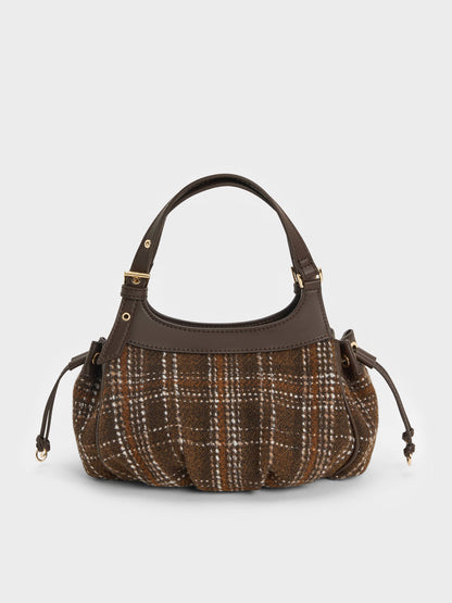 CHARLES & KEITH Discount / Mini Lillith Checkered Drawstring Bucket Bag - Multi