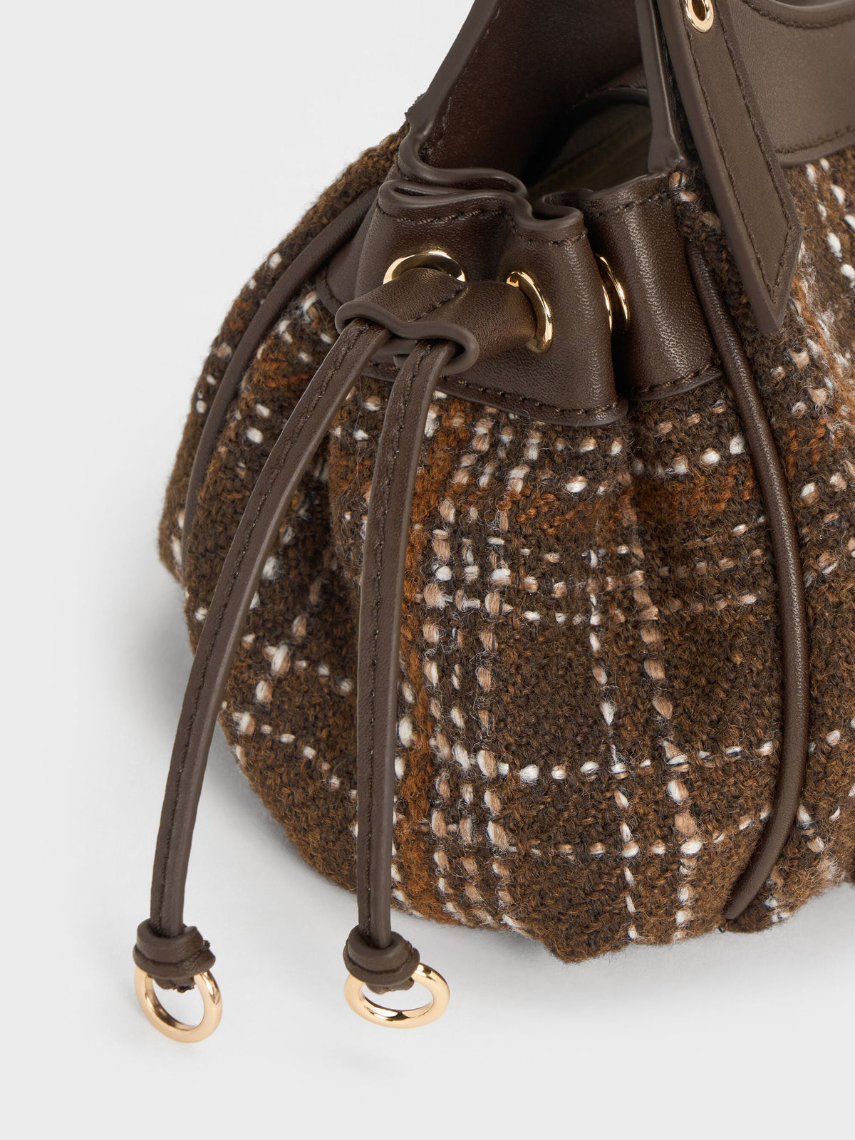 CHARLES & KEITH Discount / Mini Lillith Checkered Drawstring Bucket Bag - Multi