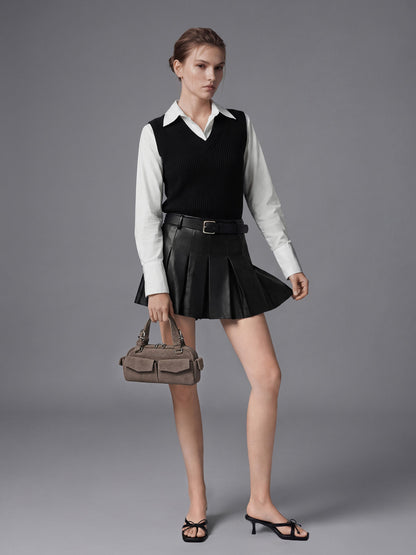 CHARLES & KEITH Featured / Rachel Multi-Pocket Bowling Bag - Stone Grey