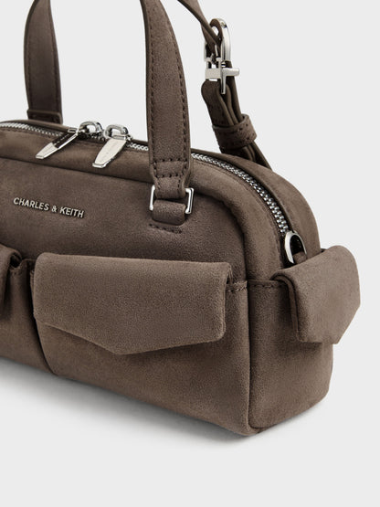 CHARLES & KEITH Featured / Rachel Multi-Pocket Bowling Bag - Stone Grey