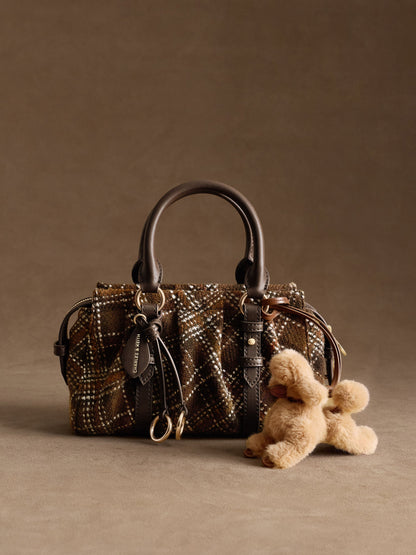 CHARLES & KEITH Customer Favorite / Britton Checkered Top Handle Tote Bag - Multi