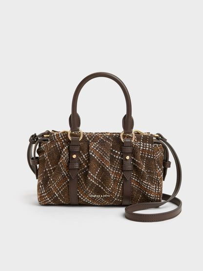 CHARLES & KEITH Customer Favorite / Britton Checkered Top Handle Tote Bag - Multi