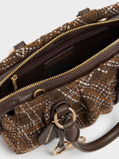 CHARLES & KEITH Customer Favorite / Britton Checkered Top Handle Tote Bag - Multi