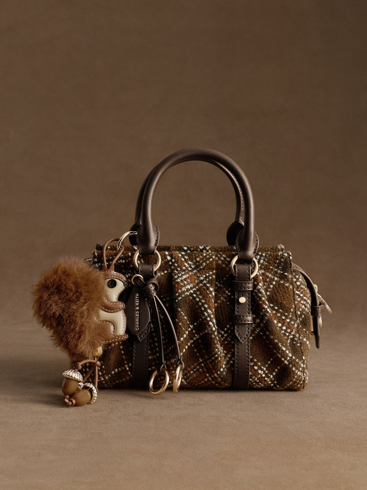 CHARLES & KEITH Customer Favorite / Britton Checkered Top Handle Tote Bag - Multi