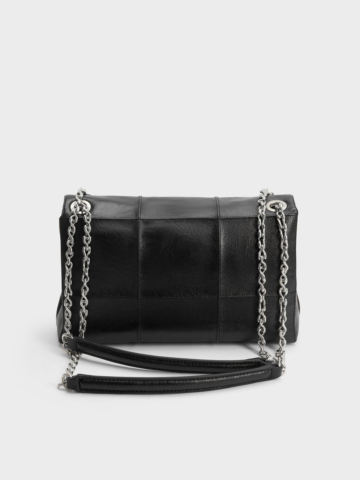 CHARLES & KEITH Hot Sale / Delfina Quilted Chain-Strap Shoulder Bag - Black
