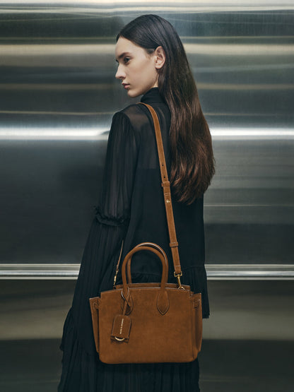 CHARLES & KEITH Trending / Ginevra Tote Bag - Pecan Brown