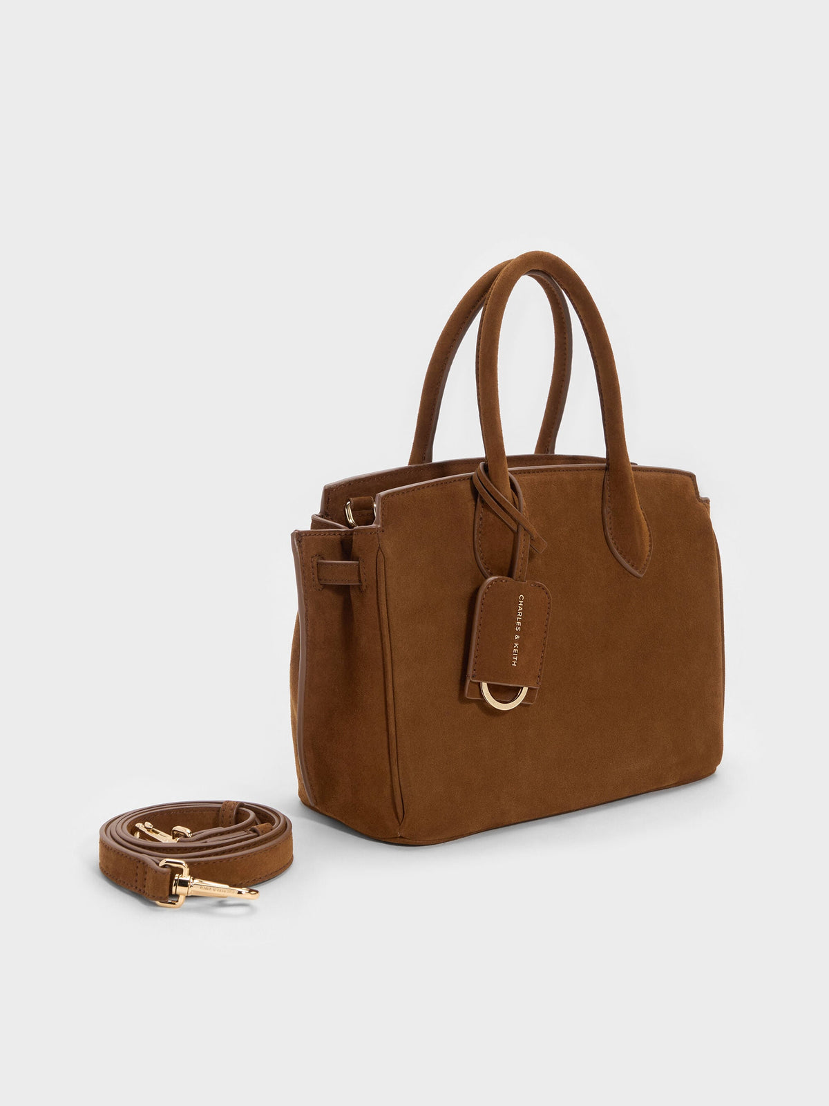 CHARLES & KEITH Trending / Ginevra Tote Bag - Pecan Brown