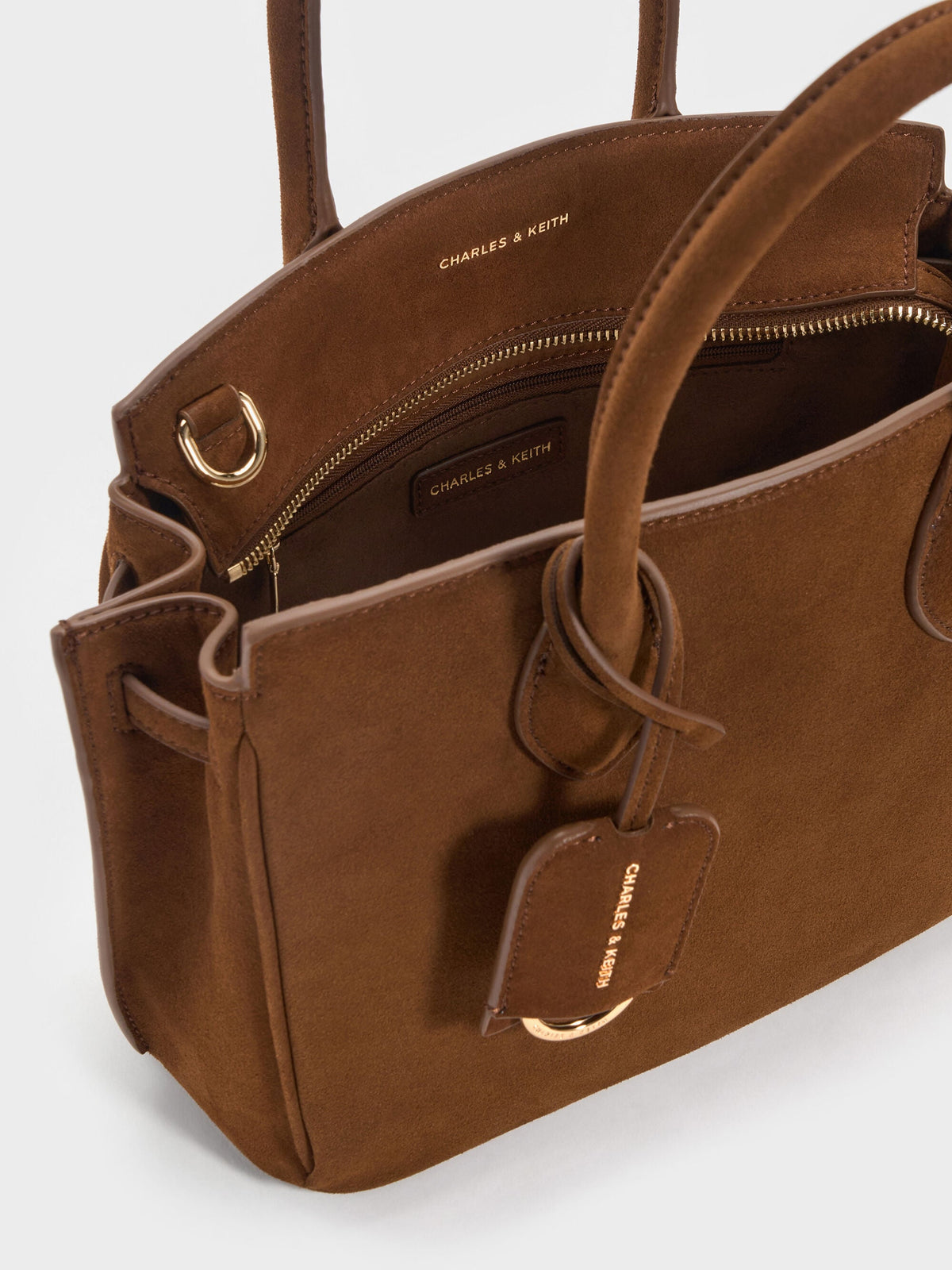 CHARLES & KEITH Trending / Ginevra Tote Bag - Pecan Brown