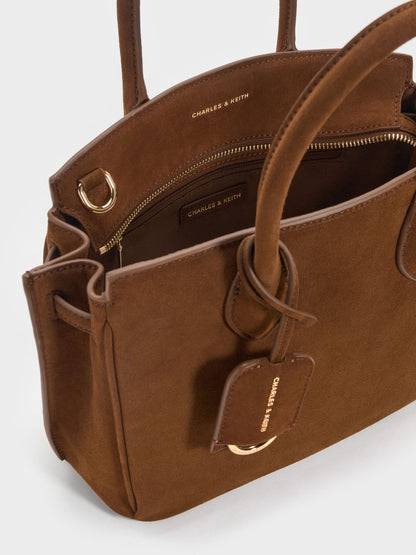 CHARLES & KEITH Trending / Ginevra Tote Bag - Pecan Brown