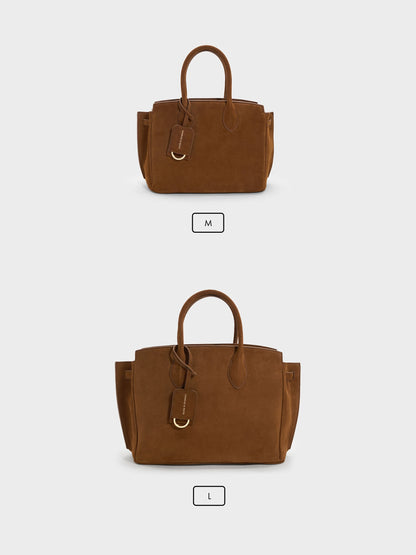 CHARLES & KEITH Trending / Ginevra Tote Bag - Pecan Brown