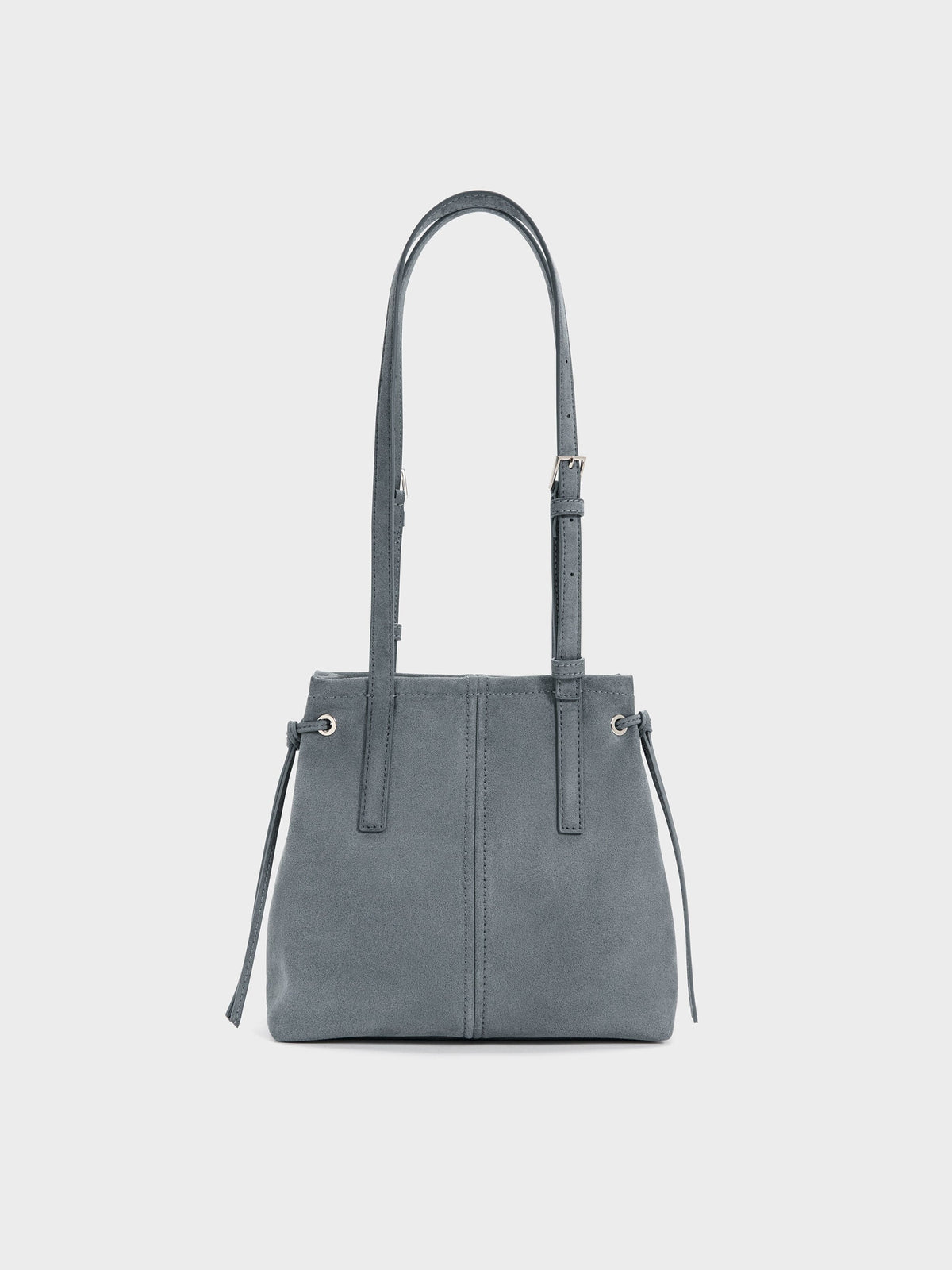 CHARLES & KEITH Customer Favorite / Noane Elongated-Handle Tote Bag - Smoky Blue