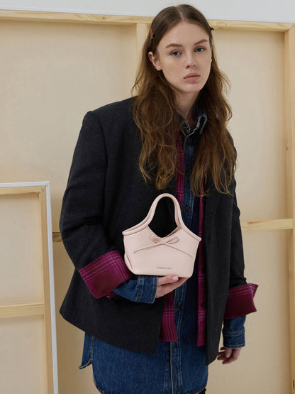 CHARLES & KEITH Hot Sale / Hazel Bow Tubular Top Handle Bag - Soft Pink