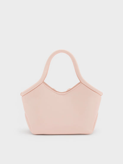 CHARLES & KEITH Hot Sale / Hazel Bow Tubular Top Handle Bag - Soft Pink