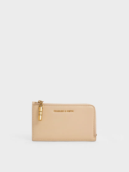CHARLES & KEITH Featured / Cesia Zip-Around Card Holder - Sand Beige
