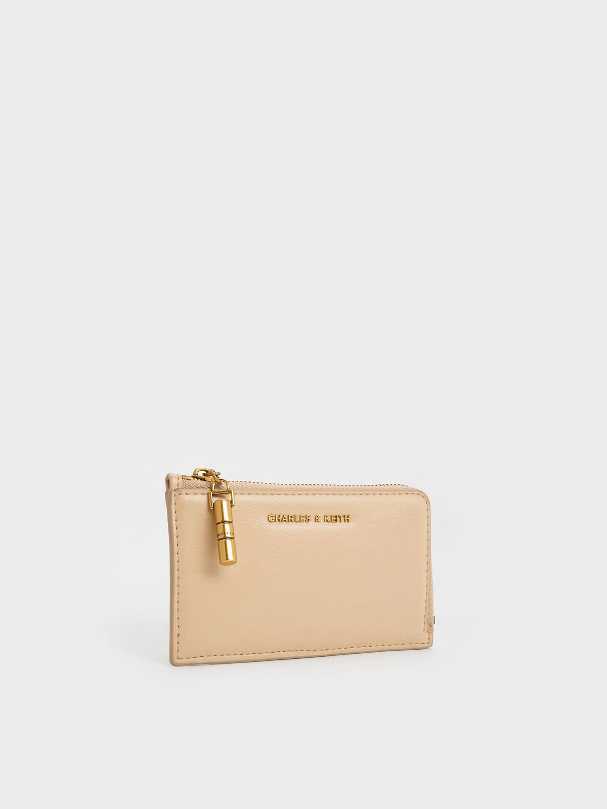 CHARLES & KEITH Featured / Cesia Zip-Around Card Holder - Sand Beige