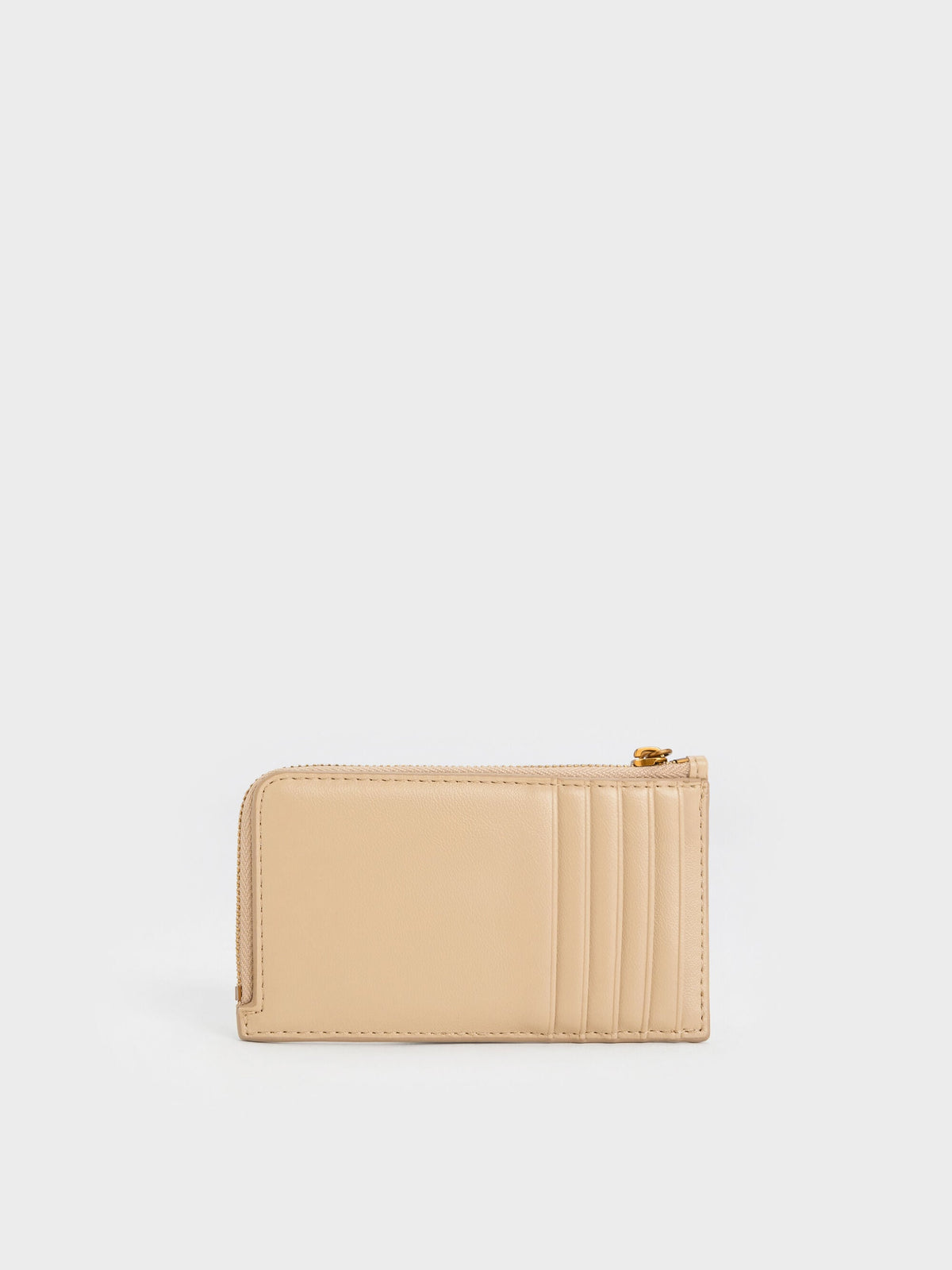 CHARLES & KEITH Featured / Cesia Zip-Around Card Holder - Sand Beige