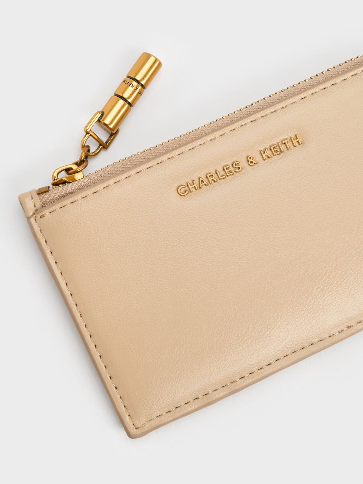CHARLES & KEITH Featured / Cesia Zip-Around Card Holder - Sand Beige