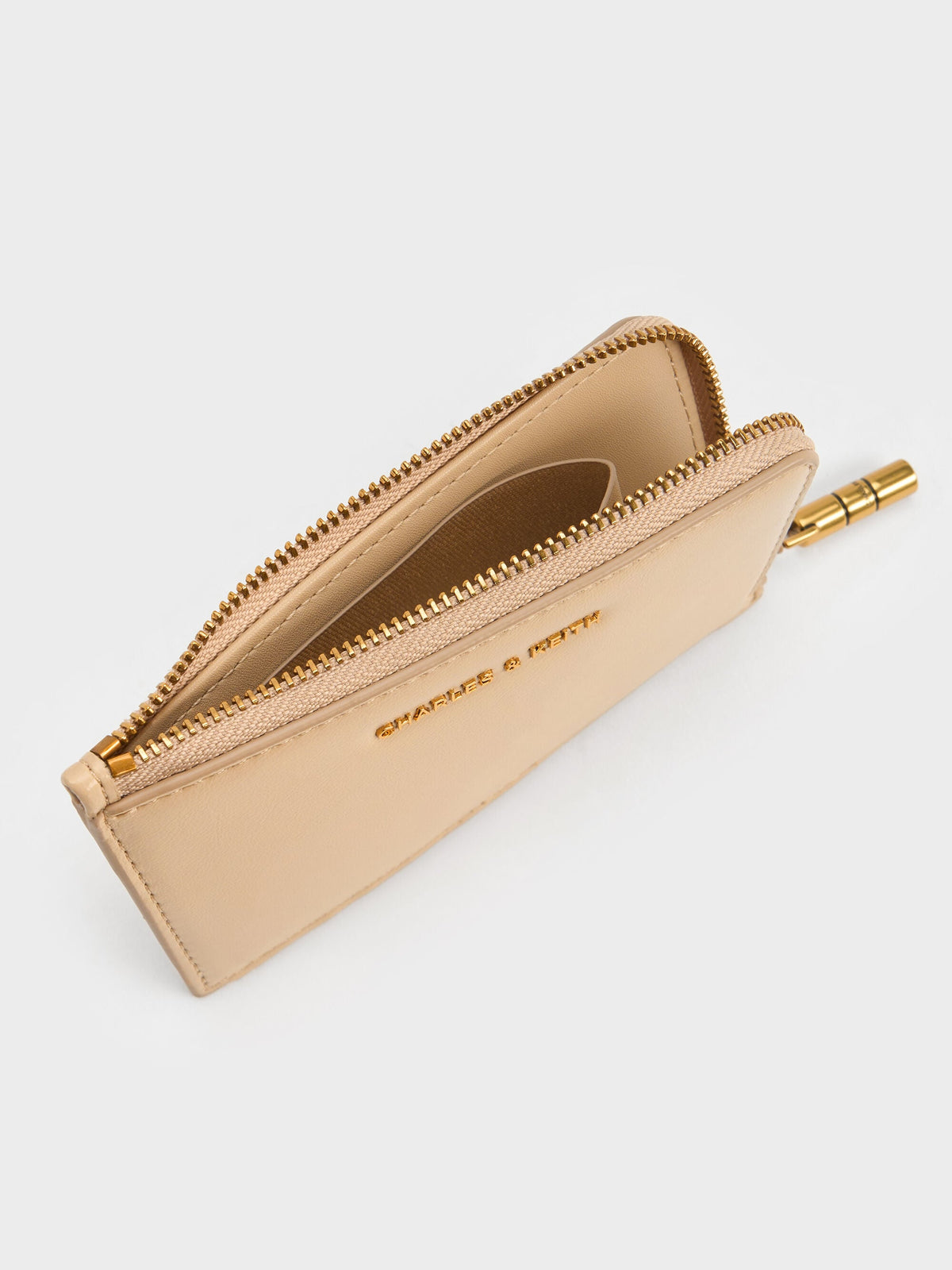 CHARLES & KEITH Featured / Cesia Zip-Around Card Holder - Sand Beige